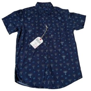 NWT MENS RUGY UNIVERSITY HANUKKAH MENORAH STAR OF DAVID SHIRT SMALL